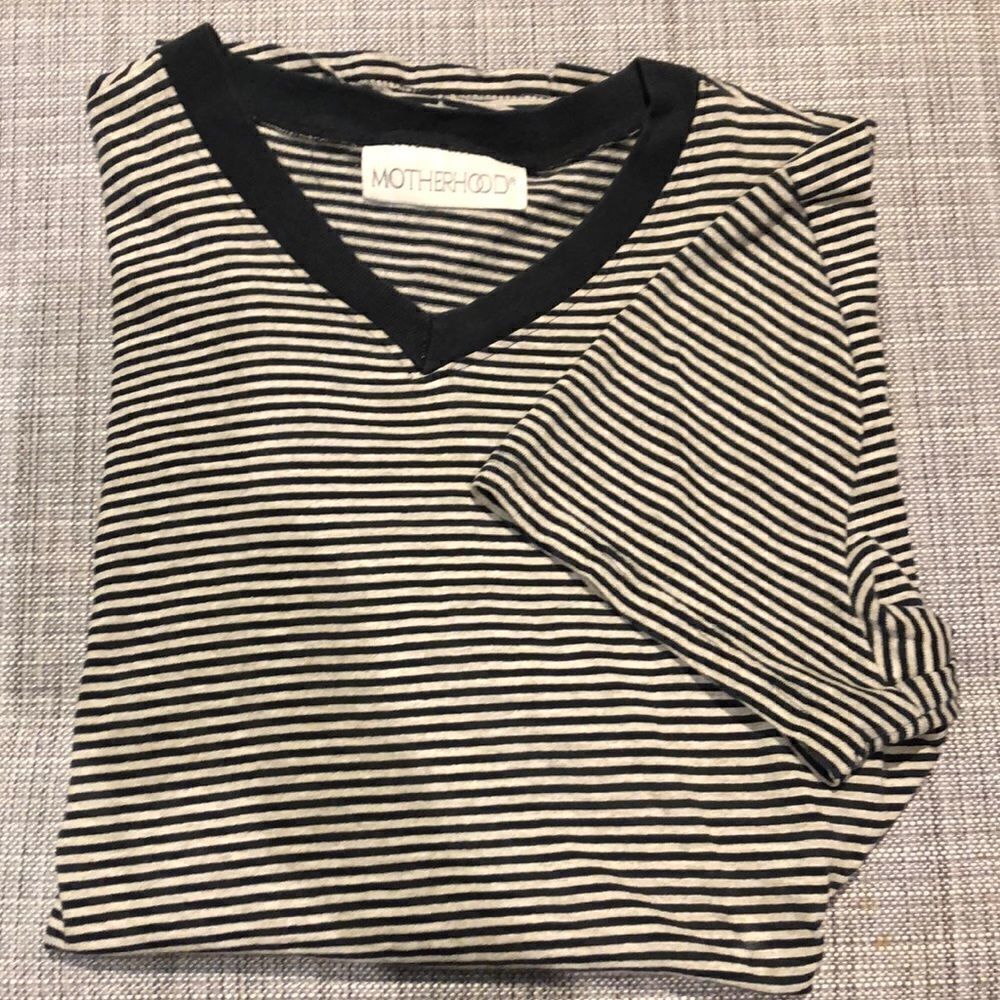 XL Motherhood Striped Tee Shirt S/S